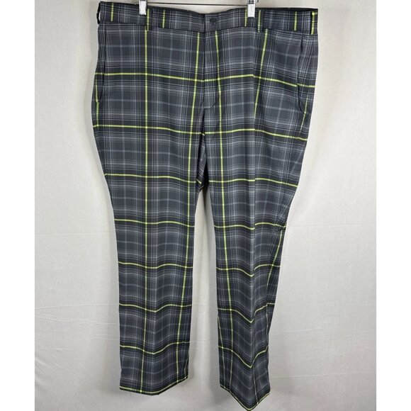 Nike Golf Tour Performance Dri-Fit Plaid Pants Men’s 40x32 Gray Green - Picture 2 of 7